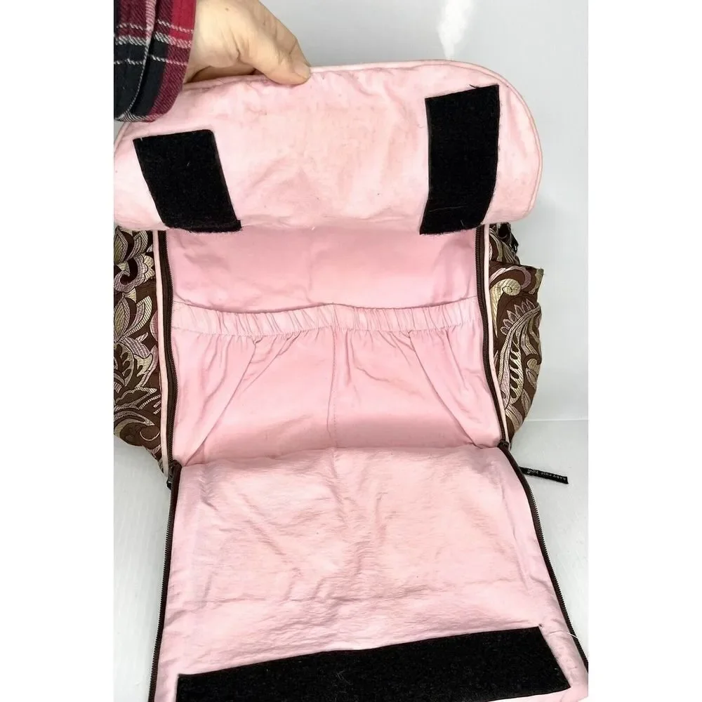 Petunia Pickle Bottom Pink and Purple Diaper Bag with Adjustable Strap FUC